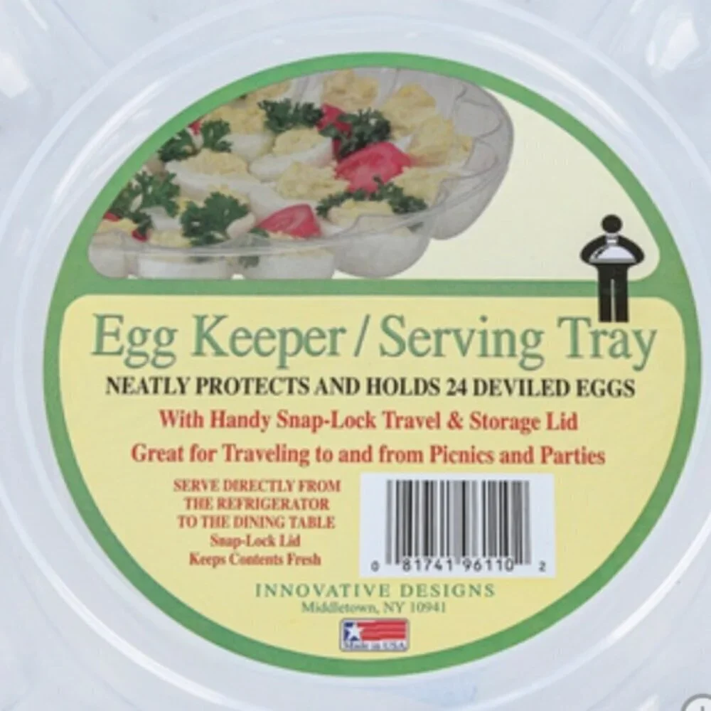 2 Travel Carry Trays Deviled Egg Storage Serving Trays Holds 48 Eggs